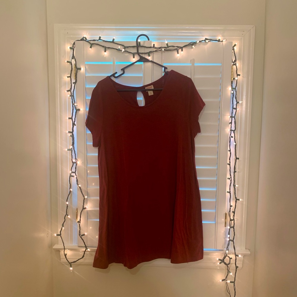 Red T-Shirt Dress, XXL